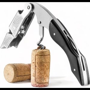 Sommelier Kelnersmes in RVS & Ebbenhout – Premium 3-in-1 Wijnopener, Kurkentrekker & Flesopener – Luxe Giftbox – Catrinaz®