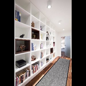 JYG binnen - buiten Schoonloopmat OLYMPIA grijs 90x600cm - schoonloop loper voor binnen en buiten - anitslip onderzijde in verschillende maten verkrijgbaar - afwerking 2 lange zijden stootrand