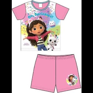 Gabby's Poppenhuis shortama - zalmroze - Gabbys Dollhouse pyjama - maat 86/92