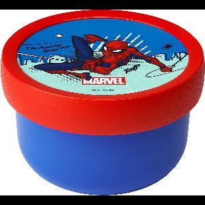 Mepal fruitbox Campus – 300 ml – Inclusief fruitvorkje – Sluit goed af – Snackdoosje – Spiderman