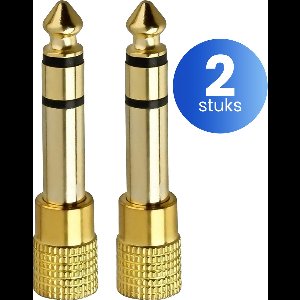 Garpex® Set van 2 - Jack Adapterset - Audio Adapter 6.3mm naar 3.5mm Jack - Geschikt voor Piano of Gitaar Versterker - Compatibel met Koptelefoon, Microfoon, Speakers