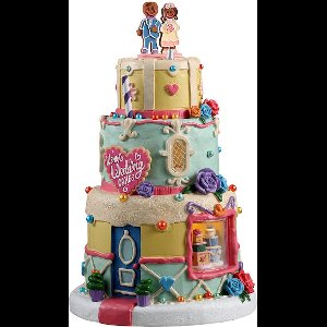 Lemax - 'Wendy's Wedding Cakes' - Verlicht gebouw - Exclusief adapter (Werkt op batterijen)