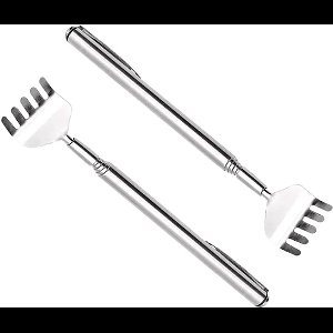 Dolaso rugmassager-2 stuks roestvrijstalen rugmassager-uittrekkbare rugmassage-draagbare uittrekkbare rugmassager voor hoofd- en rugmassage