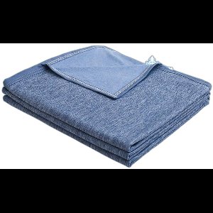 Koeldeken, zomerdeken, 2-in-1, zelfkoelende deken, lichte koeldeken met Japanse Q-Max 0,45 koelvezels, knuffeldeken voor mensen, dubbelzijdig gebruik, blauw, 130 x 150 cm