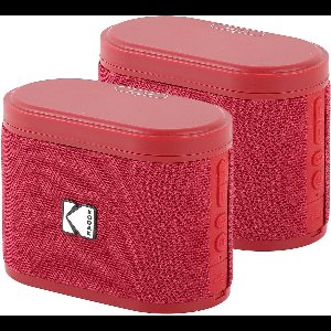 Kodak SoundBrix Bluetooth Speaker – Draadloze Muziek Box –5W RMS - 2pcs – Rood
