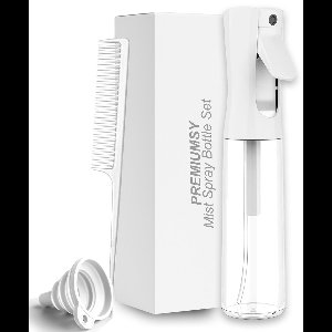 Premiumsy Mist Spray Bottle Set - Waterspuit - 300 ML - Haarspray - Plantenspuit - Waterspray Haar - Kappersspuit - Waterspuit Verstuiver - Waterspuit Haar - Inclusief Kam en Dispenser