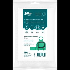 Sillar, stofzuigerzakken, synthetisch, anti-allergeen, van microvezel, geschikt voor Vorwerk KOBOLD 140/150, VK140/150, vervanging, 5 stuks