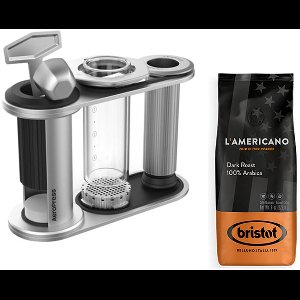 AeroPress Premium - Coffee Maker + Organizer Stand set + Bristot l’Americano koffie