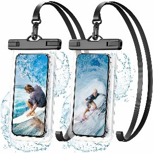 TOVBMUP Waterdichte telefoonhoesjes - Onderwater telefoonhoesjes - 2-pack - IPX8 waterdichte zwemhoesjes - Geschikt voor iPhone 16, 15, 14, 13, 12 Pro Max, Samsung en smartphones tot 7 inch
