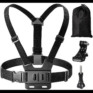 YONO Chest Mount geschikt voor GoPro - Action Camera - Borstharnas - Strap Accessoires - Zwart