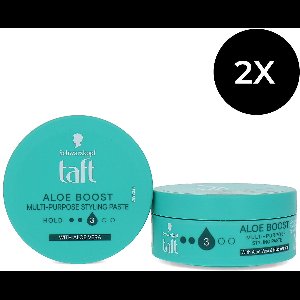 Schwarzkopf Taft Aloe Boost Multi-purpose Styling Paste - 2 x 75 ml