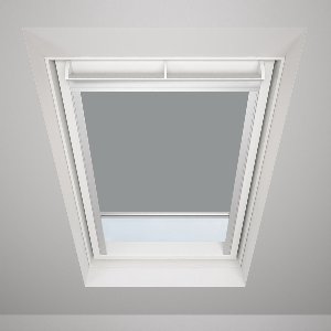 Timlux Verduisterend Rolgordijn voor KeyLITE Starlite Maat 78x98 -Grijs-