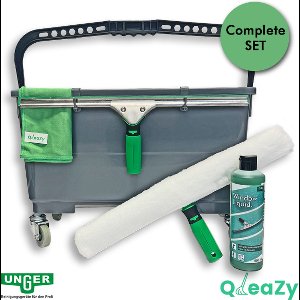 Professionele Glasreinigingsset 5in1 - Unger Ergotec 35cm combinatie set QleaZy