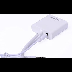 1080P HDMI Male naar VGA Female Video HDTV Converter Adapter met audiokabel - wit