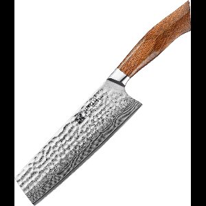 Professioaneel Nakiri Hakmes | Japans Damascus Stal met Poederstalen kern (Hitachi SRS13) | Koksmes / Nakirimes | Xinzuo B32D Series | Extreem scherp en hard (62-64 HRC)