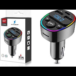 DynaBright FM Transmitter V1 – USB Lader - Handsfree Bellen Auto - Bluetooth Transmitter – Autolader – Carkit - MP3 - Auto accessoires - USB-C Snellader