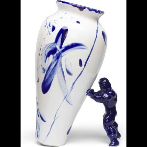 Jasmin Djerzic My Superhero vaas maat L Delfts Blauw