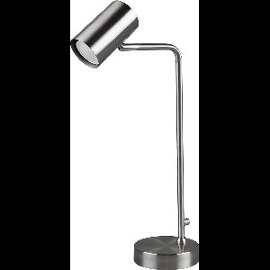 LED Bureaulamp - Tafelverlichting - Trion Milona - GU10 Fitting - Rond - Mat Nikkel - Aluminium