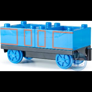 Trein wagon onderstel met blauwe containers