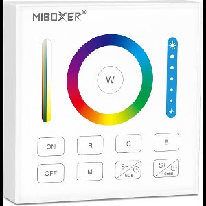 Mi-Light Mi-Boxer - (B0) - 1-Zone RGB+CCT Paneelafstandsbediening met magnetische houder - (Batterijen niet inbegrepen) - Wit