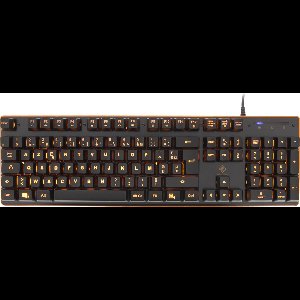 Deltaco DK210 Gaming Toetsenbord - AZERTY - Membraan - LED - Zwart/Oranje