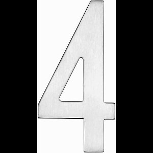 Intersteel Huisnummer 4 150mm rvs geborsteld