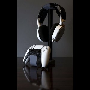 2-in-1 Headset Standaard inclusief Controller Houder - Universeel - Gaming stand - Grijs/Zwart