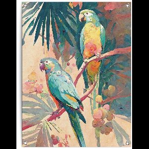 Tuinposter Bird Party - 80 x 60 - Canvas - REINDERS