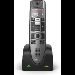 Philips SpeechMike Premium Air SMP4010 - Draadloze dicteermicrofoon - Schuifschakelaar - Lossless spraaktechnologie - Aanraaksensor - Antraciet