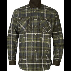 Härkila Pajala olive green outdoorhemd jacht hemd flanelle hemd houthakkershemd maat L