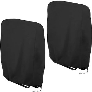 EXCITAT 2-delige - Opvouwbare stoelhoes - Tuinstoelhoes - Oxford doek materiaal - Winddicht en stofdicht - Geschikt voor tuinmeubelen en ligstoelen - Zwart