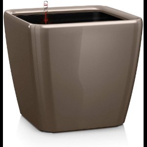 Taupe Hoogglans Bloempot – LS 35 – Moderne Plantenpot In Hoogglans Afwerking – Stijlvolle Plantenbak Voor Binnen En Buiten – Eigentijds Design – 16165