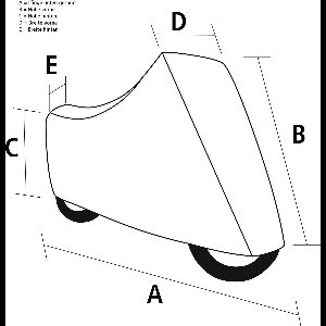Waterdichte Motorhoes Universeel Zwart Polyester Scooter & Motorfiets Beschermhoes XL