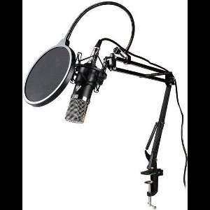 MAONO AU-A03 podcast microfoon set, condensator microfoon incl. beweegbare arm en filter zwart