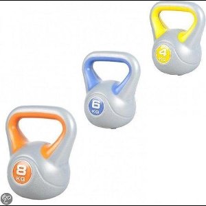 Sportbay Kettlebell - Voordeel Set - 4, 6 en 8 kg - Grijs