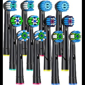 Dutchers® 12 premium Opzetborstels - Diverse varianten in 1 set - Geschikt voor Oral B elektrische tandenborstels - Universeel