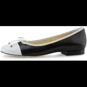 Werner Kern Mimi Ballerina Schoenen Dames - Ballerina's zwart/wit - Hoge kwaliteit nappa leer - Instappers - Platte schoenen dames - Werner Kern Ballerinas - Zwart - wit - 37