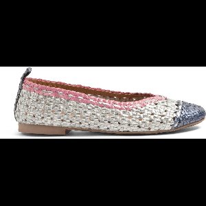 Lazamani - Brisa Dames Ballerinas Leer Silver - Maat 37