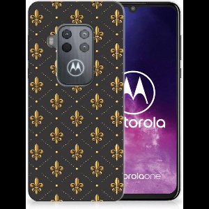 Motorola One Zoom TPU bumper Franse Lelie