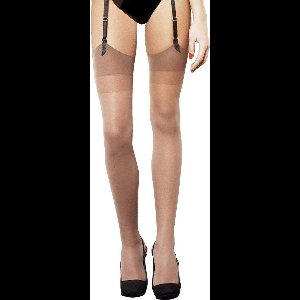 Fiore jarretel kousen Justine-natural-XXL kleur: natural maat: dijomvang  71-77cm