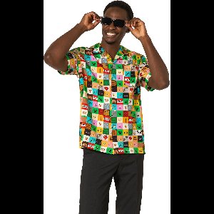 OppoSuits Minecraft Hawaiian - Heren Blouse - Hawaii Shirt - Games Outfit - Maat S