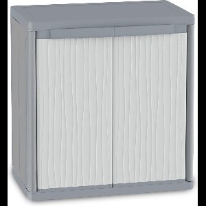 JGS® - Robuuste Jumbo 900 Wave opbergkast met Dubbele Deuren voor Binnen en Buiten, Verstelbare Planken, 89,7 x 53,7 x 94,5 cm -