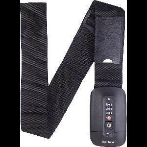 OW-Travel Gepersonaliseerde Bagageriemen met Slot voor Koffers (Zwart) Makkelijk te herkennen TSA Kofferriemen met Bagagelabels. Bagageriem Slot Reisriem. Vergrendelbare Kofferriemsloten voor Tassen