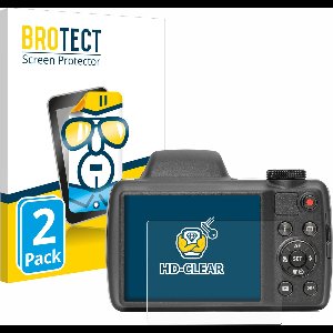 BROTECT - Screenprotector voor Kodak Pixpro AZ528 - Folie Beschermfolie transparant 2 Stuks