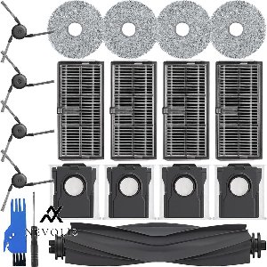 Nevolis 17Pcs Accessories Kit for Dreame X40 Ultra Robot Vacuum Cleaner - Main Brush Roller Brush - Side Edge Brush - Dust Bag - Hepa Filter - Mopping Pad Wipe - Replacement Parts .
