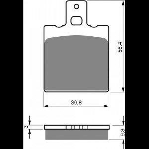goud fren remblok voor moto moto guzzi 1100 v11 ballabio / cafe / coppa 2003 tot 2005 ar nieuw