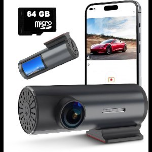 Tech Essentials M1 Pro - Dashcam - 1296P - Wifi - SD Kaart 64GB - USB-C - Voor Auto Camera - Met GPS - Full HD - Parkeermodus - Nachtzicht