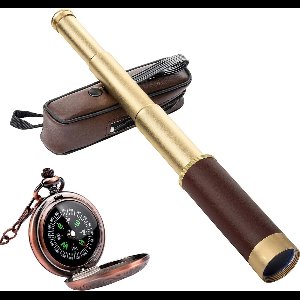 SCH® Telescoop kinderen - Sterrenkijker - Telescoop - Bruin - 15cm x 5cm x 5cm