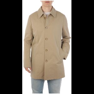 Cotton Jacket with Classic Design - Beige