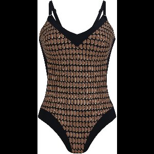 Rosa Faia - Badpak Java Beach Style Mabela - maat 75F - Bruin/Goud/Zwart